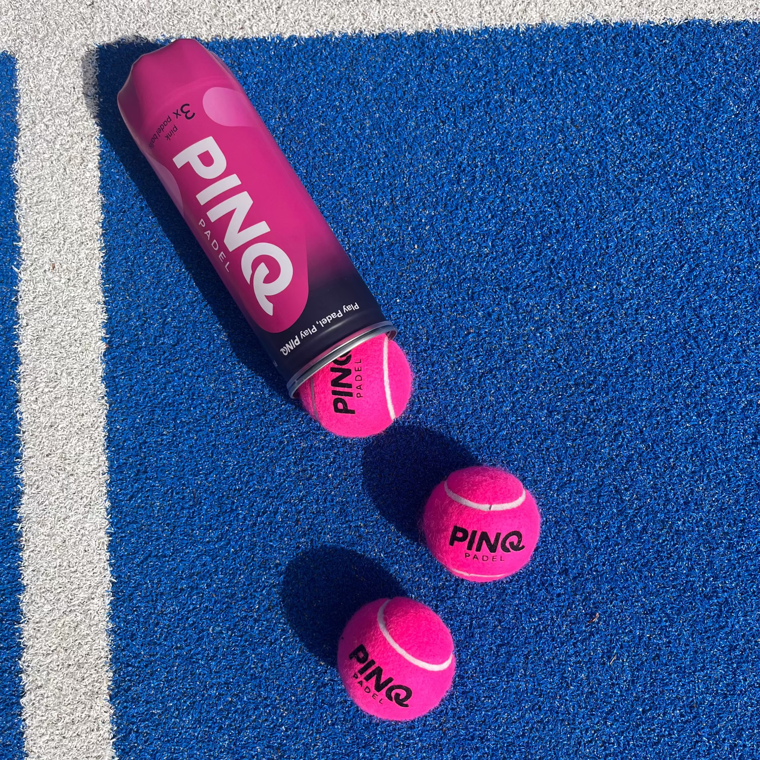 PINQ Padel Balls - Pink - Triple Pack (3x3 balls)