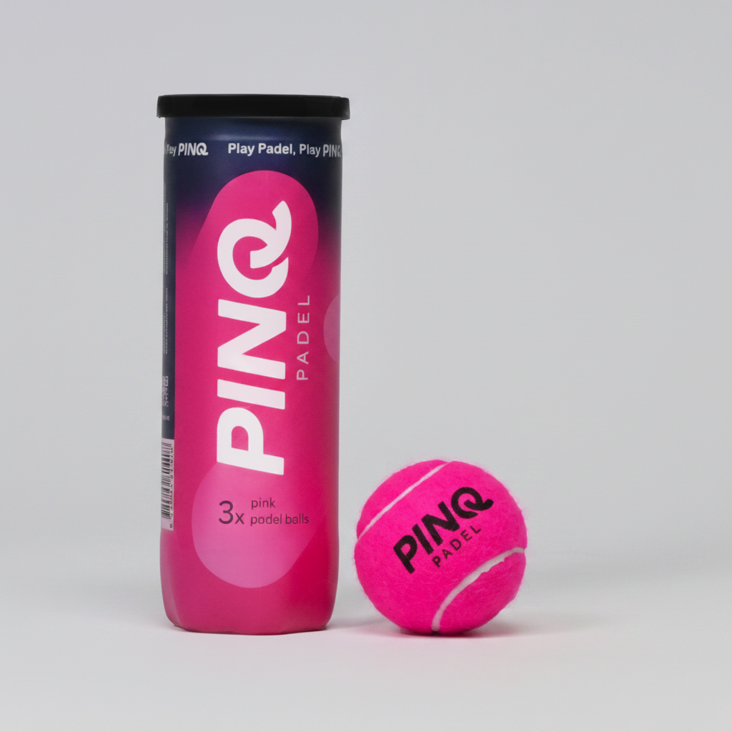 PINQ Padel Balls - Pink - Single Can (1x3 balls)
