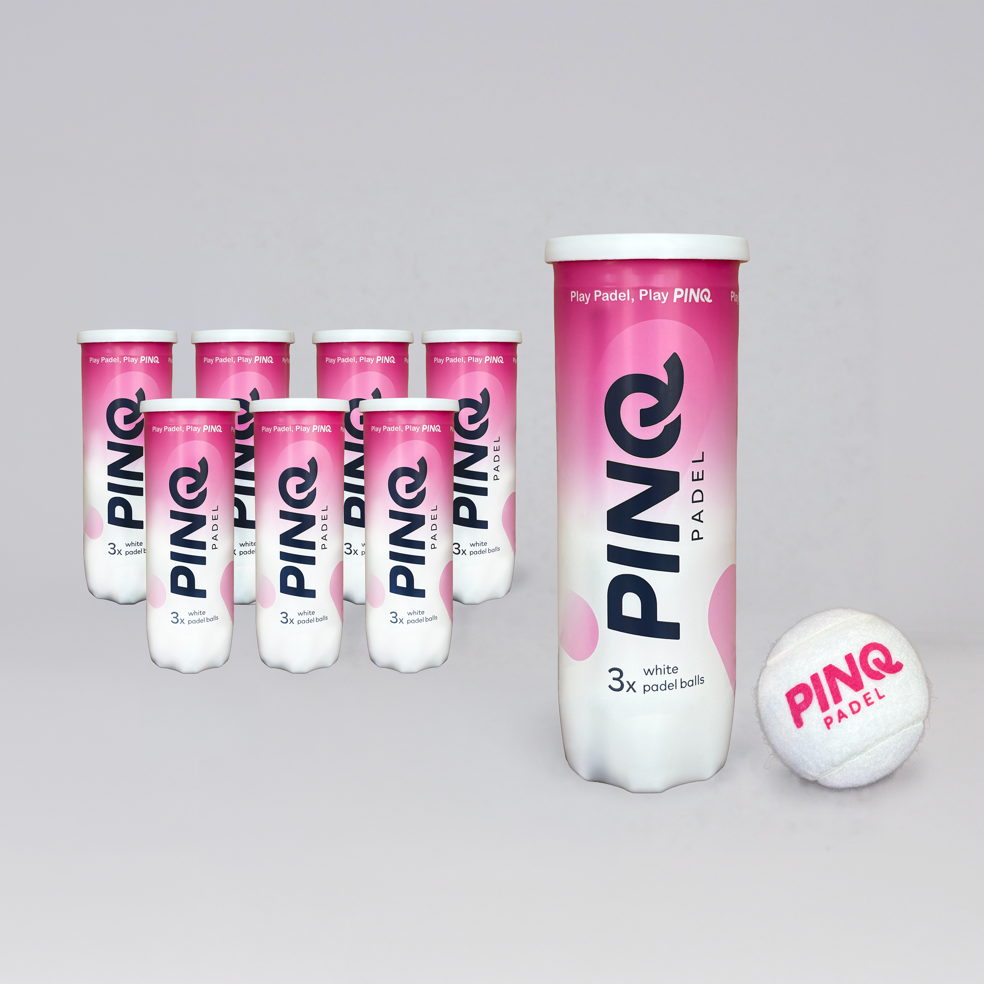 PINQ Padel Balls - White - Octa Pack (8x3 balls)