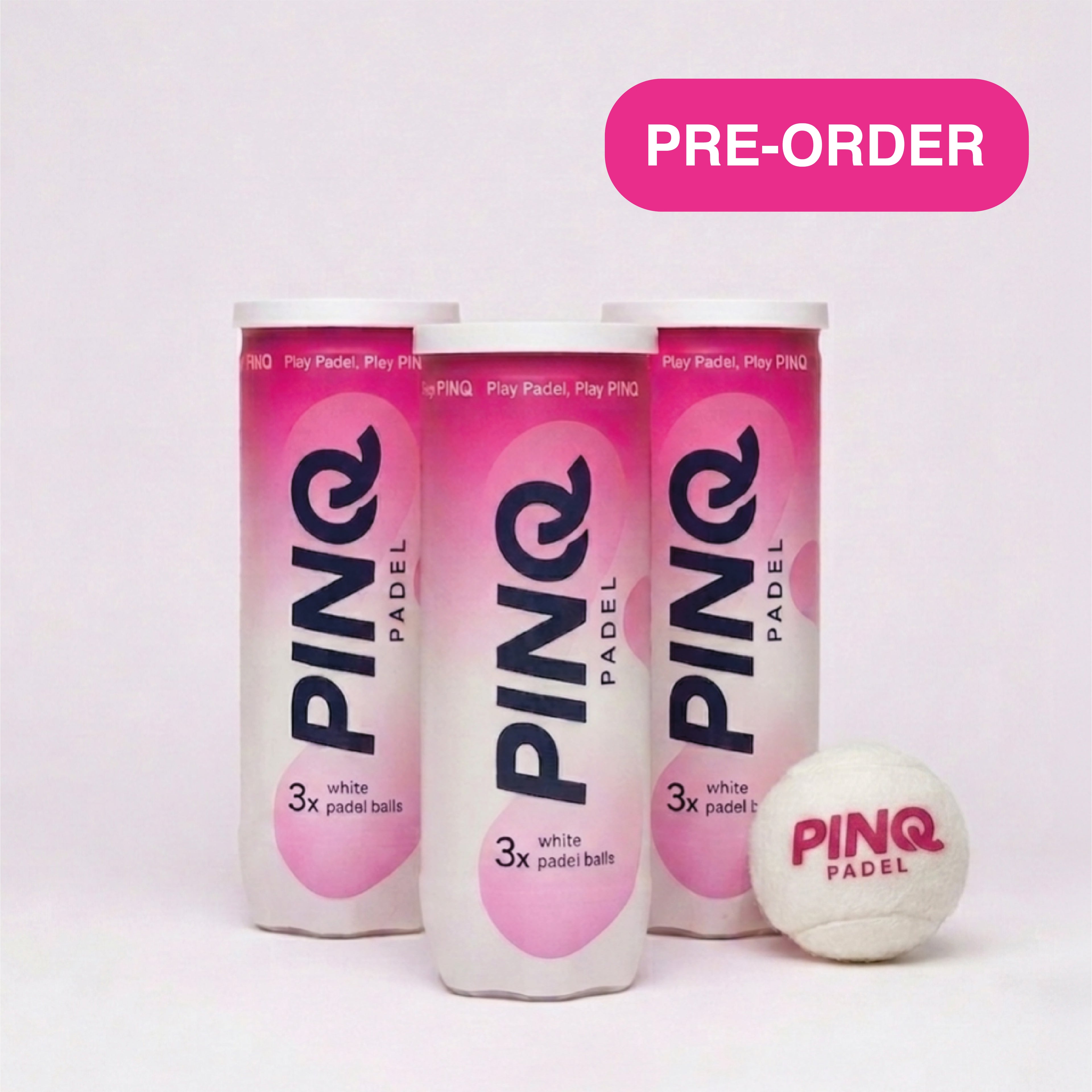 PINQ Padel Balls - White - Triple Pack (3x3 balls)